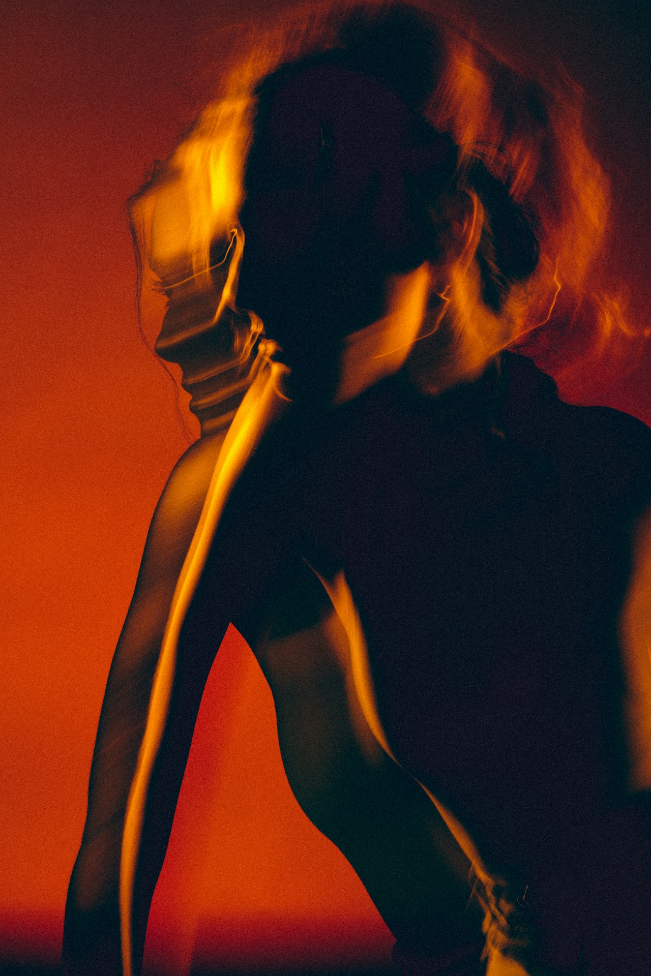 Person interacting with iPhone